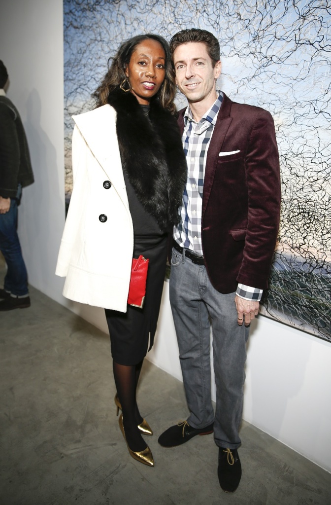 Joy Donnell and Jeff Moeller at the Tania Dibbs opening night reception at De Re Gallery. Photo by Rochelle Brodin. 